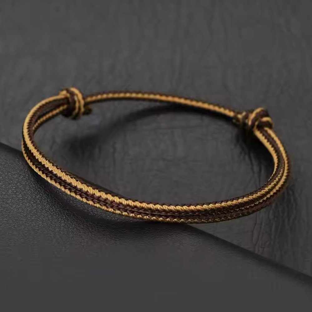 Thin Rooe Bracelet For Men Handmade Adjustable Bohemia Bracelet